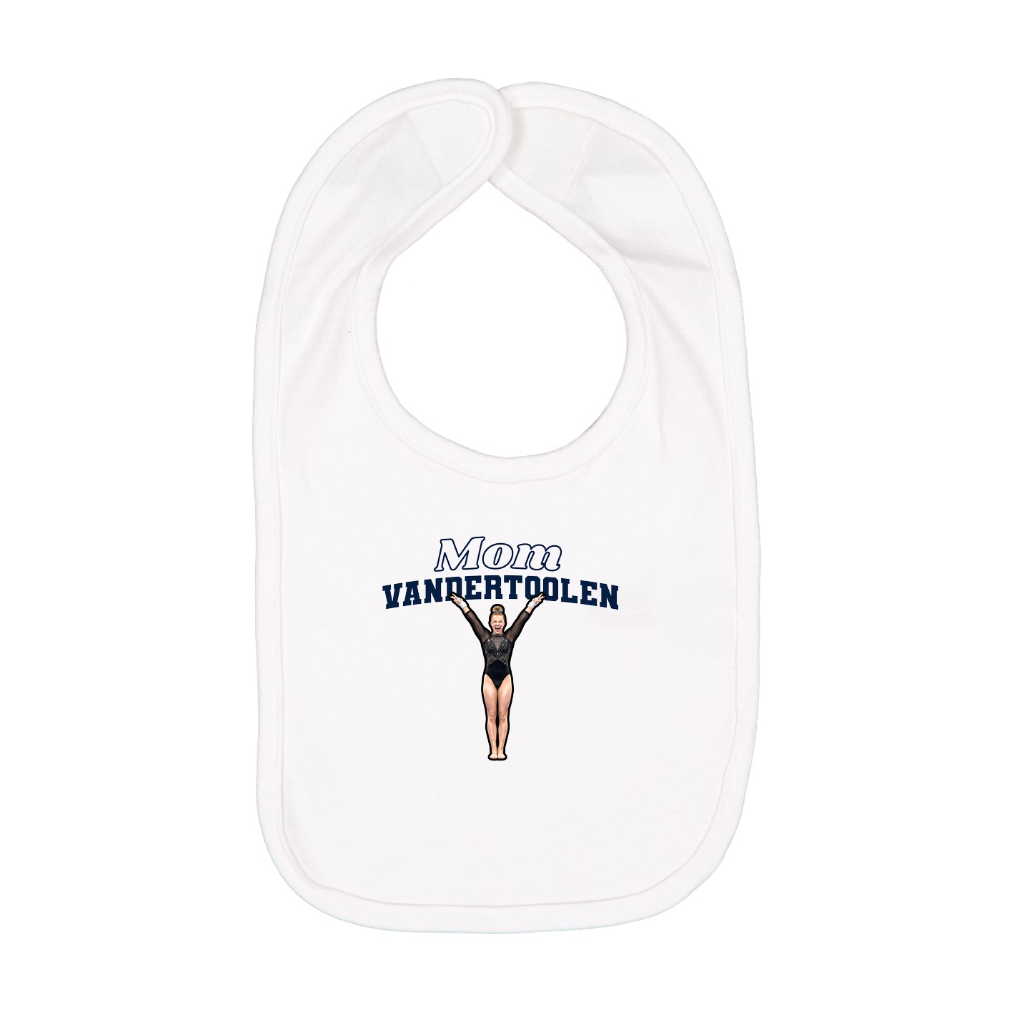 Infant Bib — Mothers Day Block in White