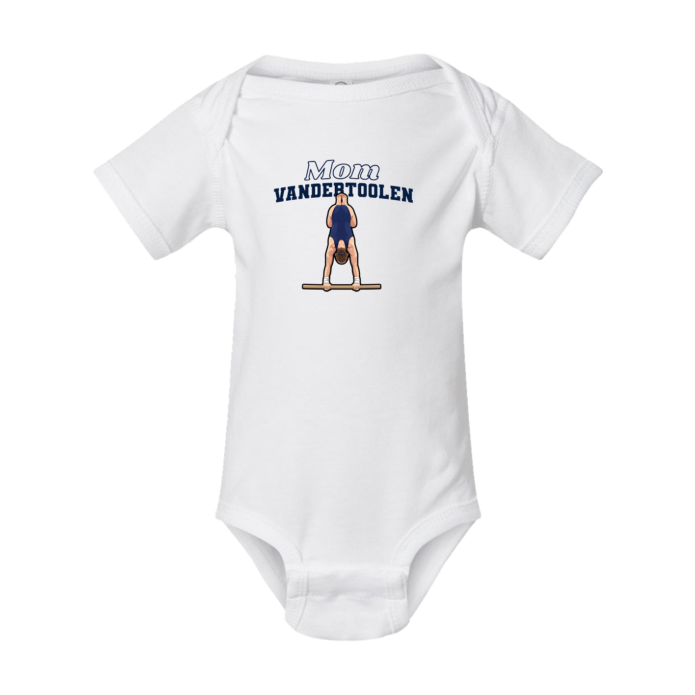 Baby Onesie — Mothers Day Block in White