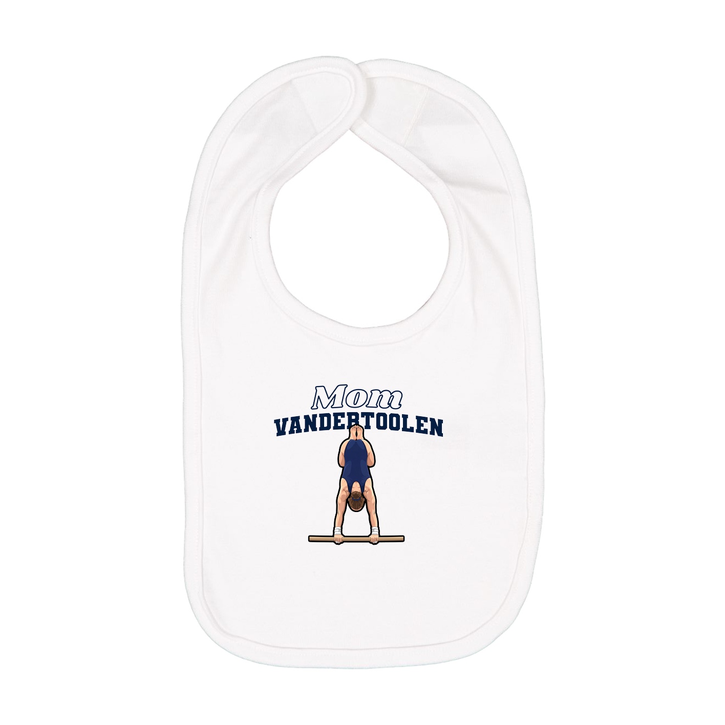Infant Bib — Mothers Day Block in White
