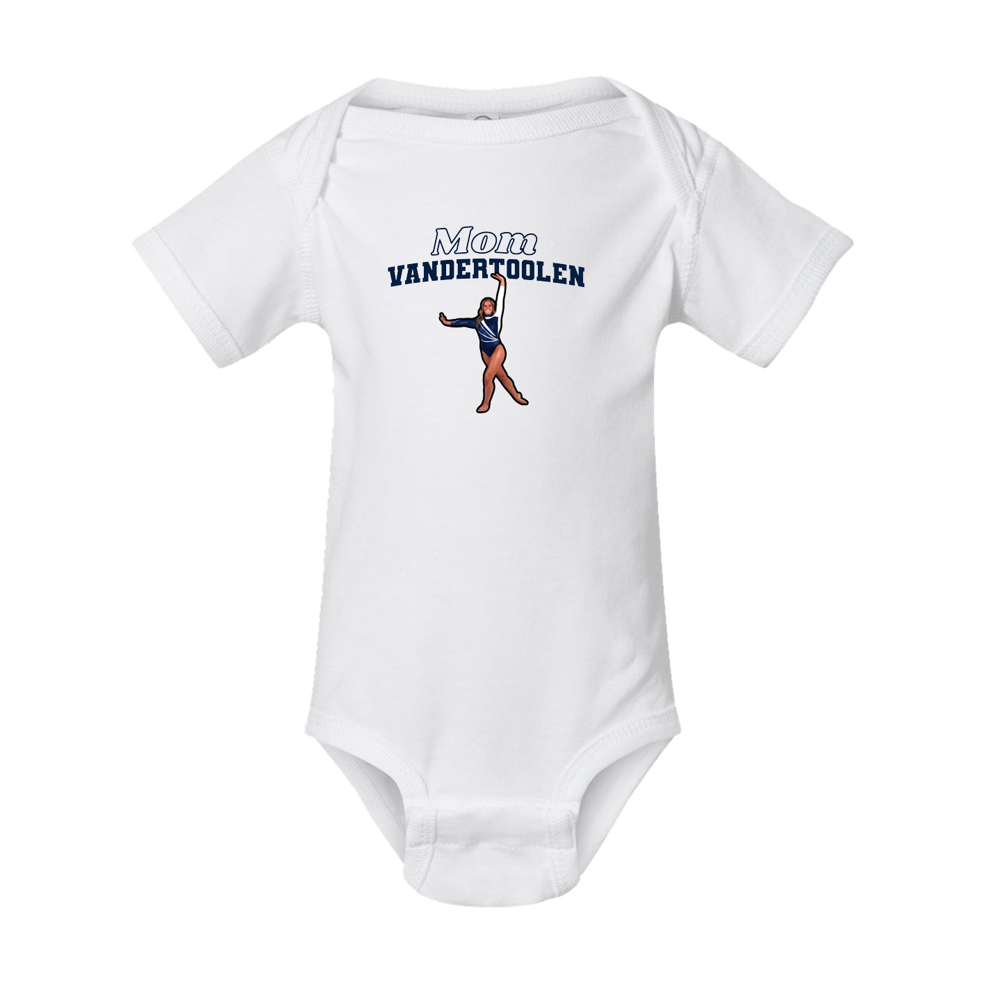 Baby Onesie — Mothers Day Block in White