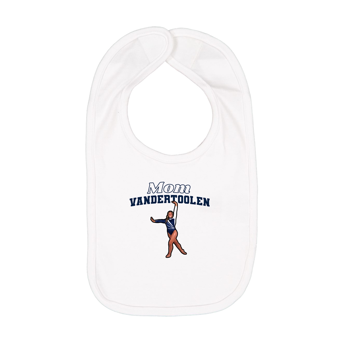Infant Bib — Mothers Day Block in White