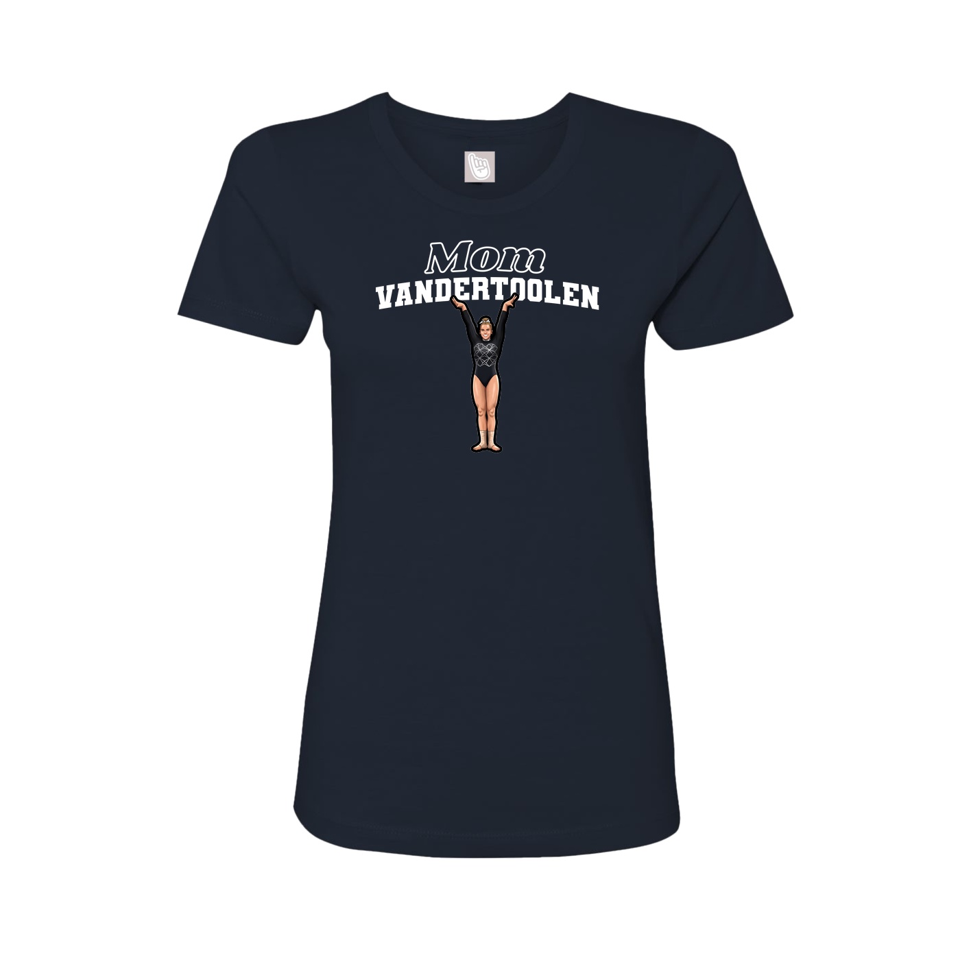 Womens Tee — Mothers Day Block in Navy