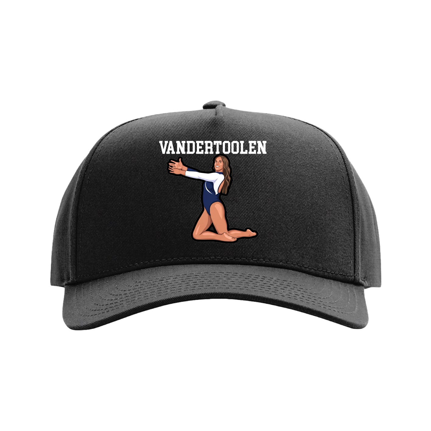 Full Fabric Five-Panel Champ Cap — Shirsey in Black
