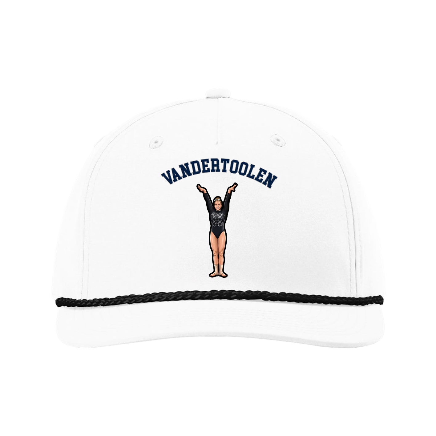 Five-Panel Classic Rope Cap — Shirsey Arch in White