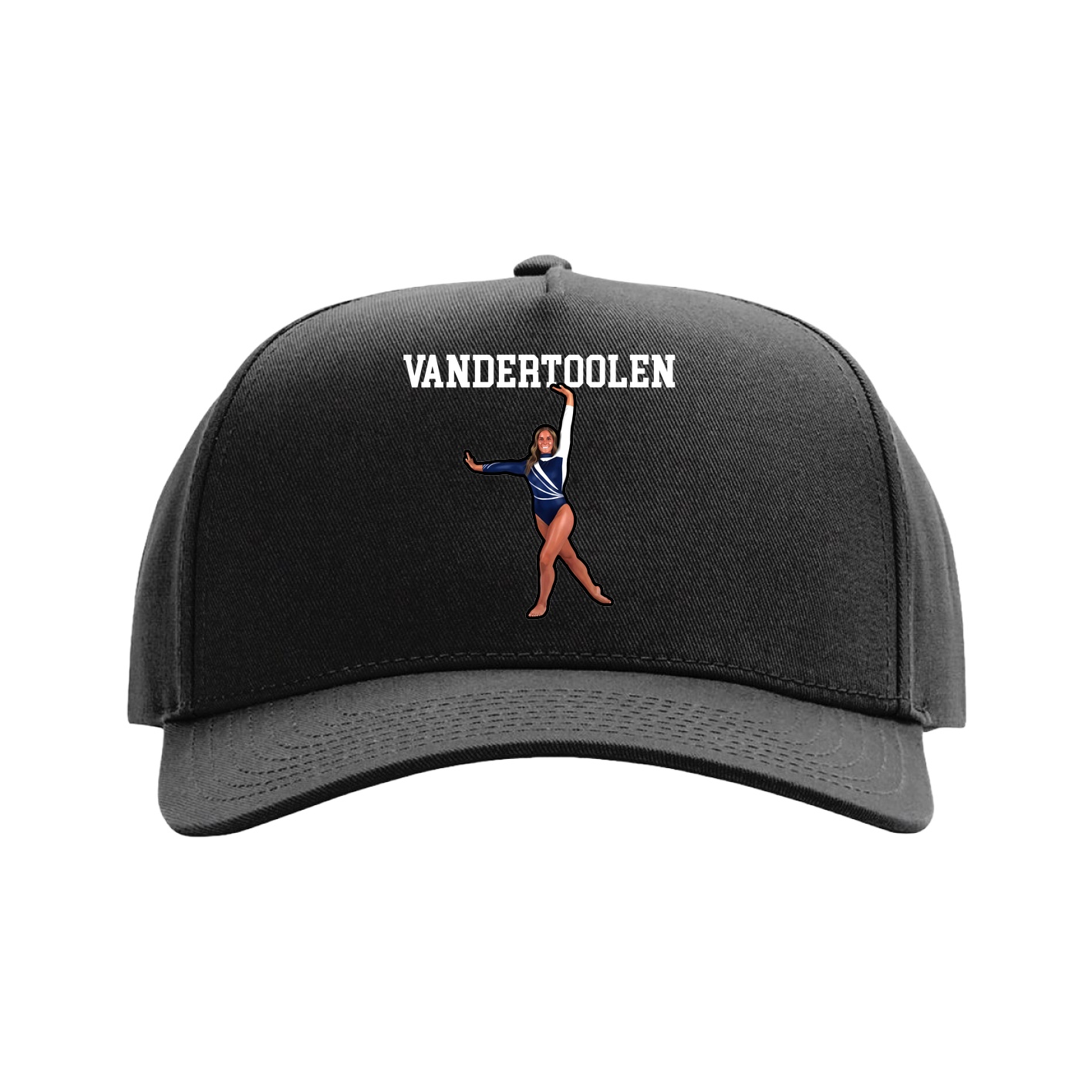 Full Fabric Five-Panel Champ Cap — Shirsey in Black
