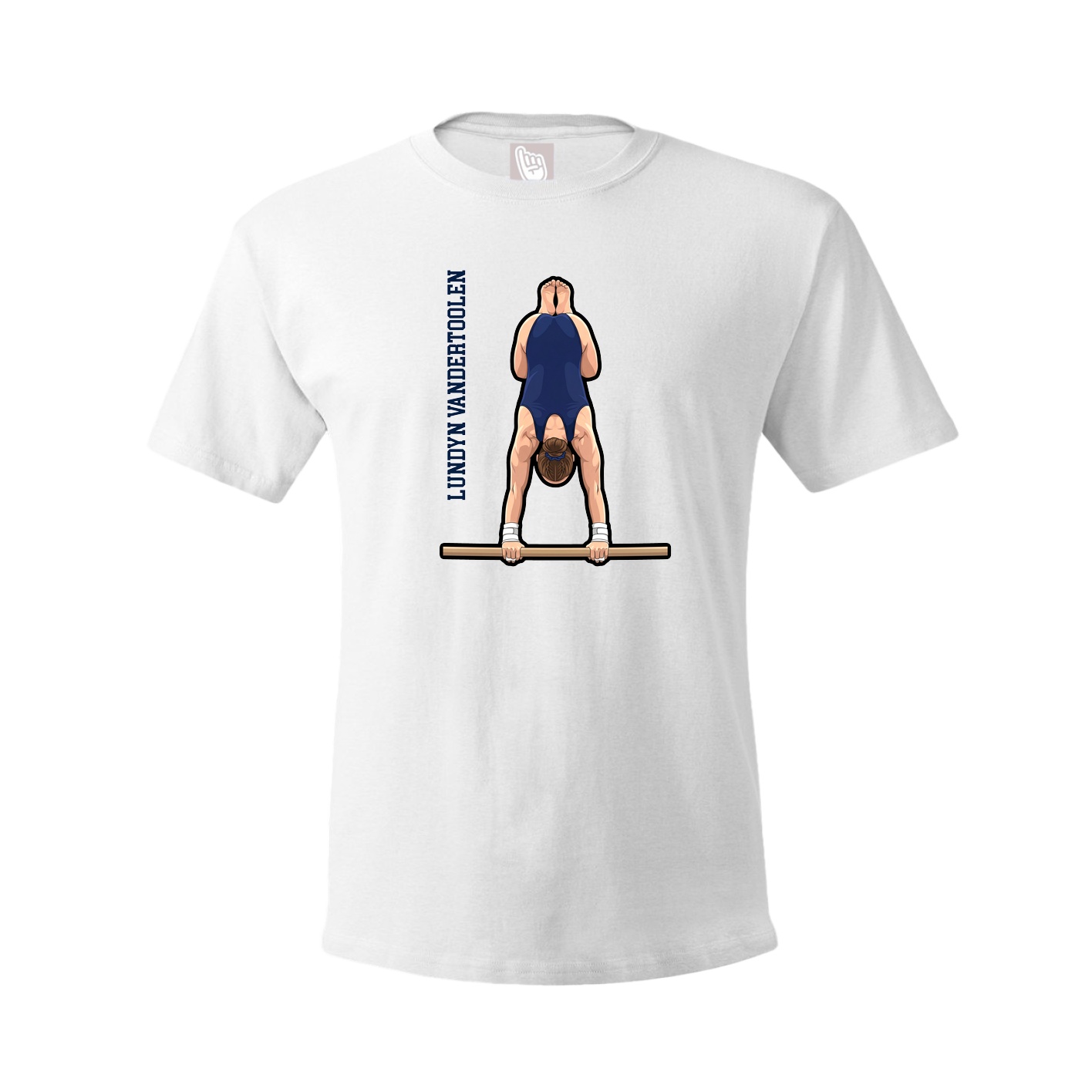 Youth Tee — Name Vertical in White