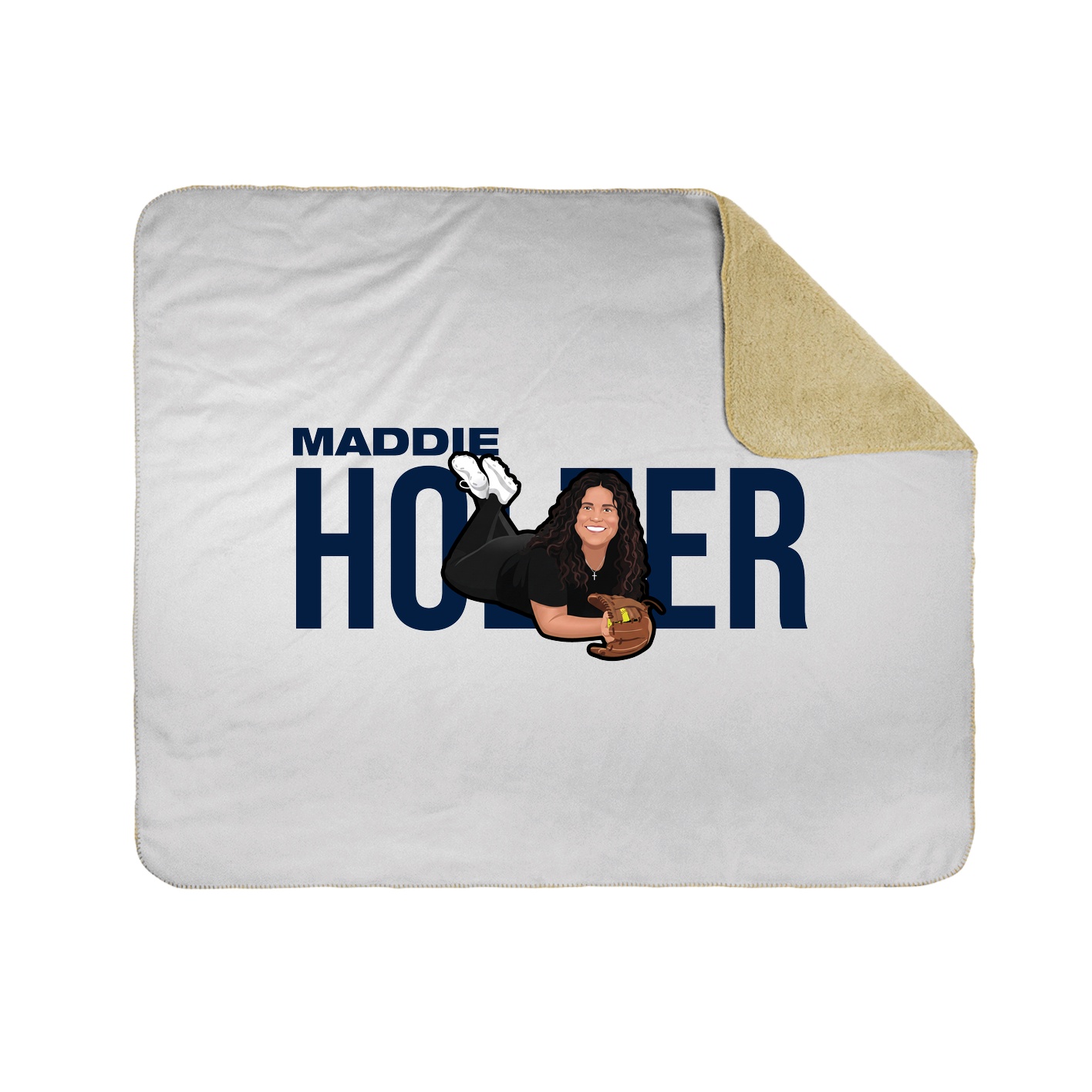 Throw Blanket — Player Name in White