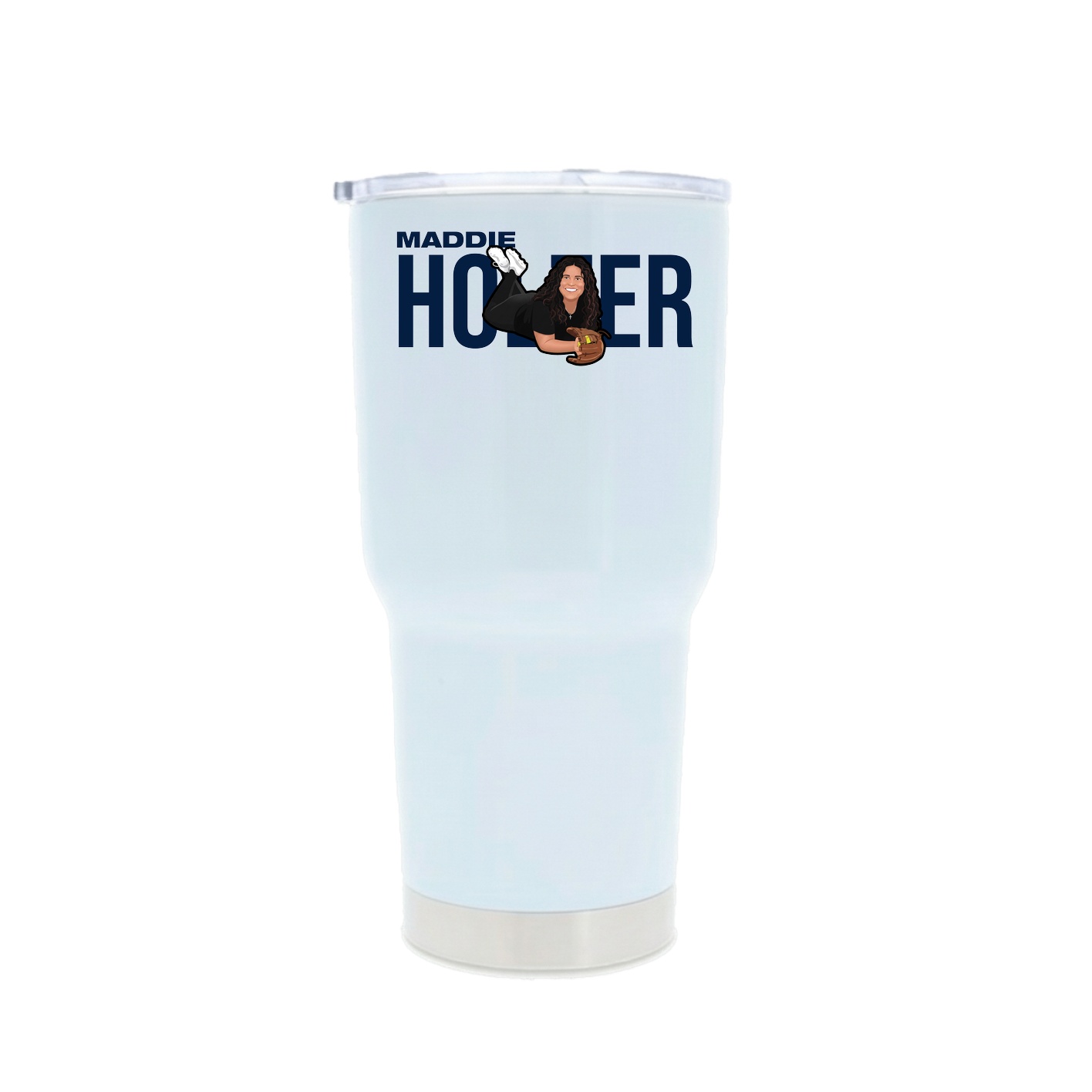 30oz Stainless Steel Tumbler — Player Name in White