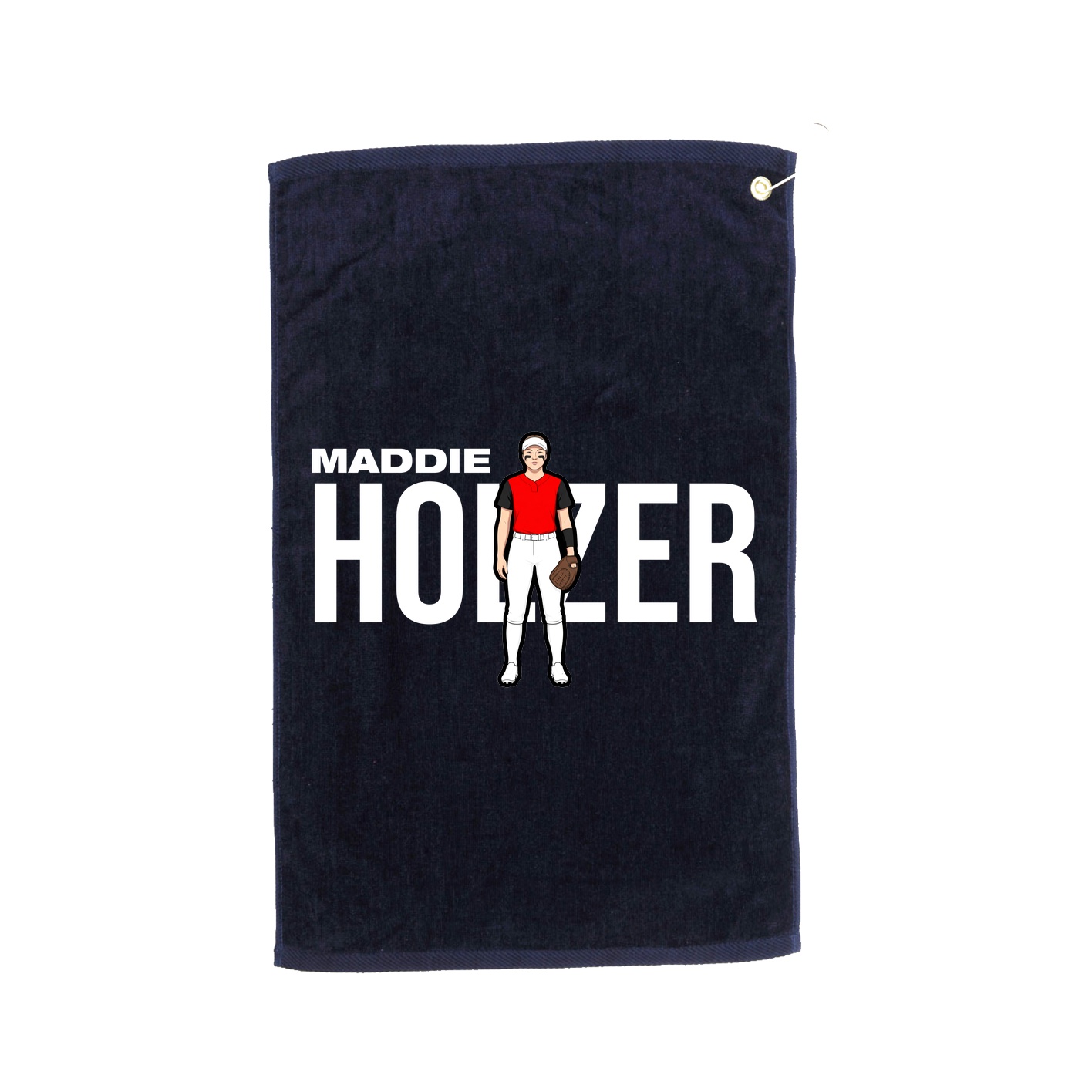 Golf Towel — Player Name in Navy