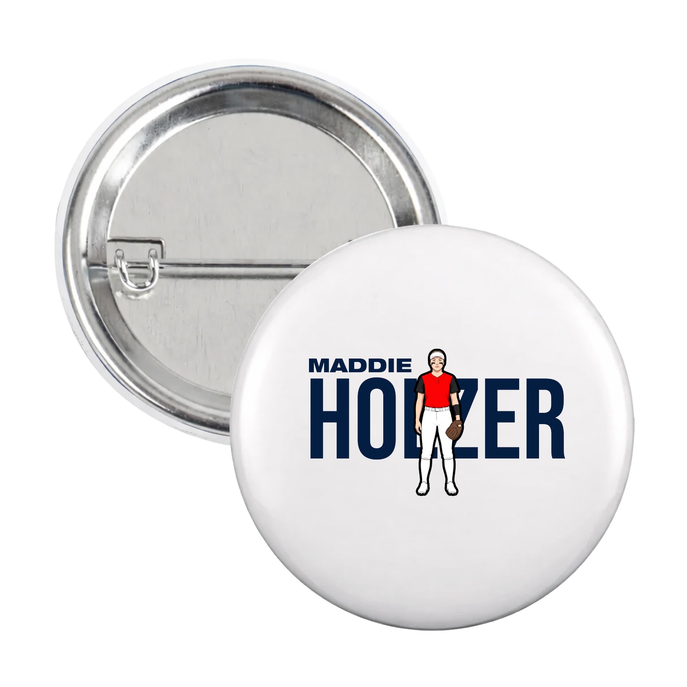 Game Day Button — Player Name in White