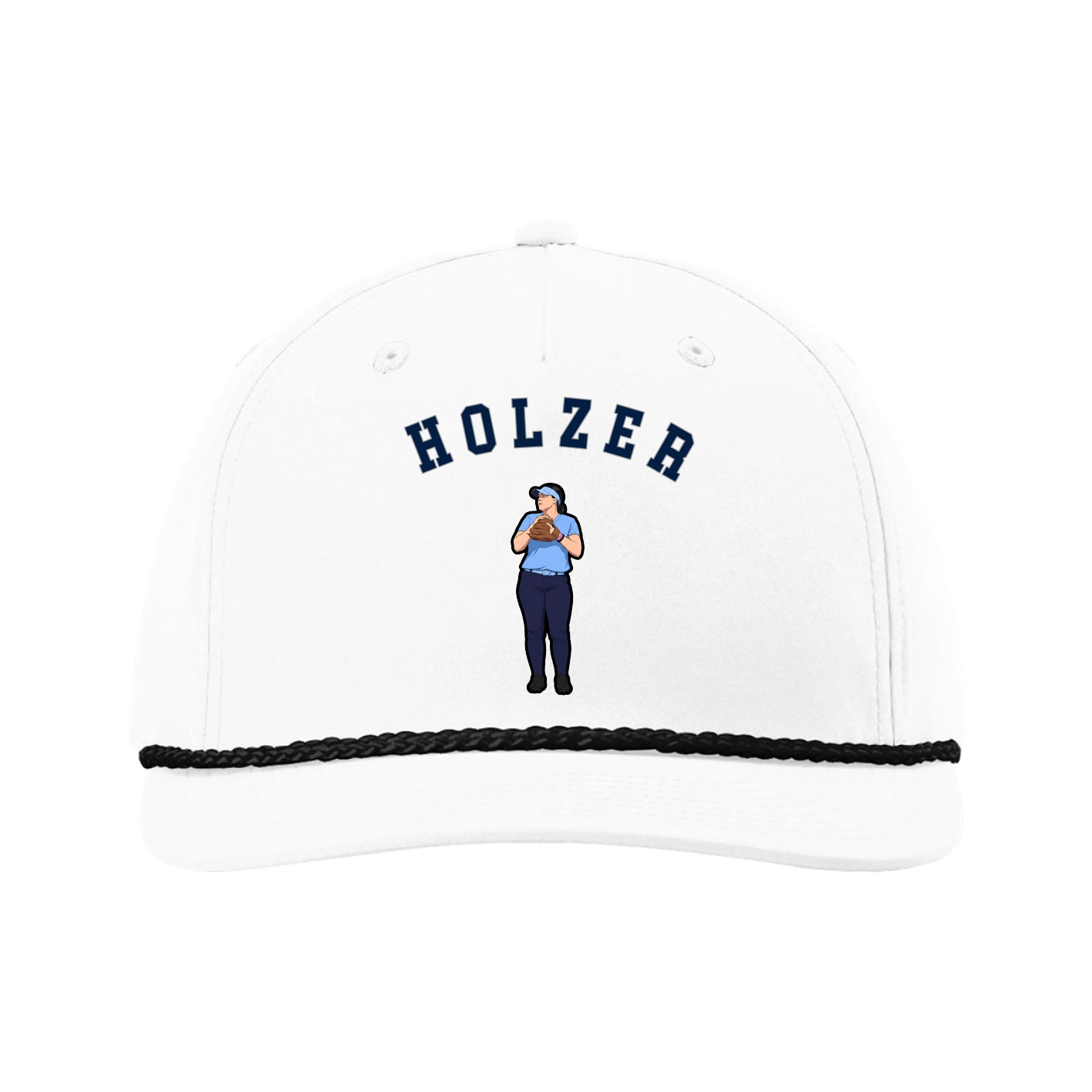 Five-Panel Classic Rope Cap — Shirsey Arch in White