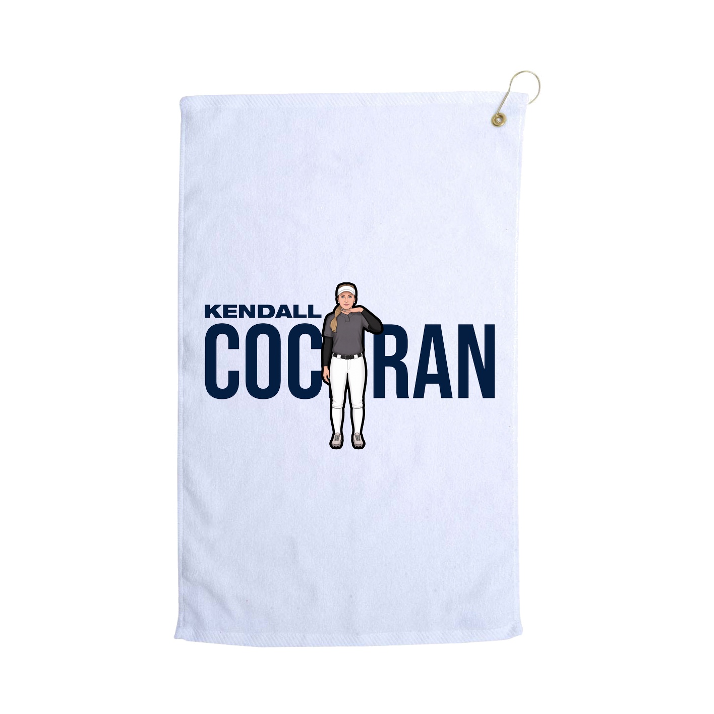 Golf Towel — Player Name in White