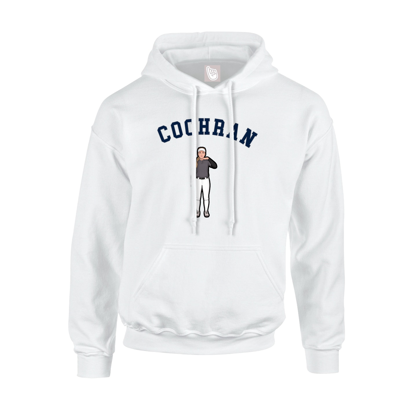 Hoodie — Shirsey Arch in White
