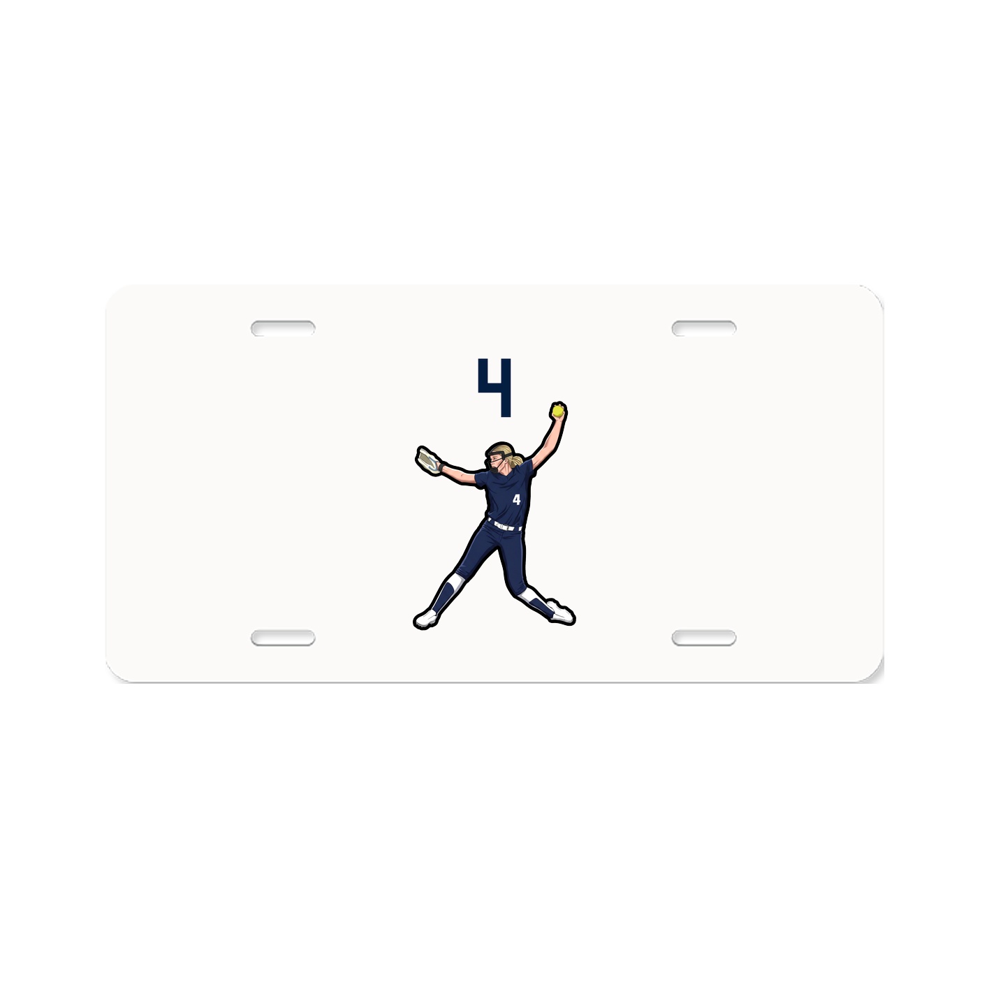 License Plate — Number Top in Classic