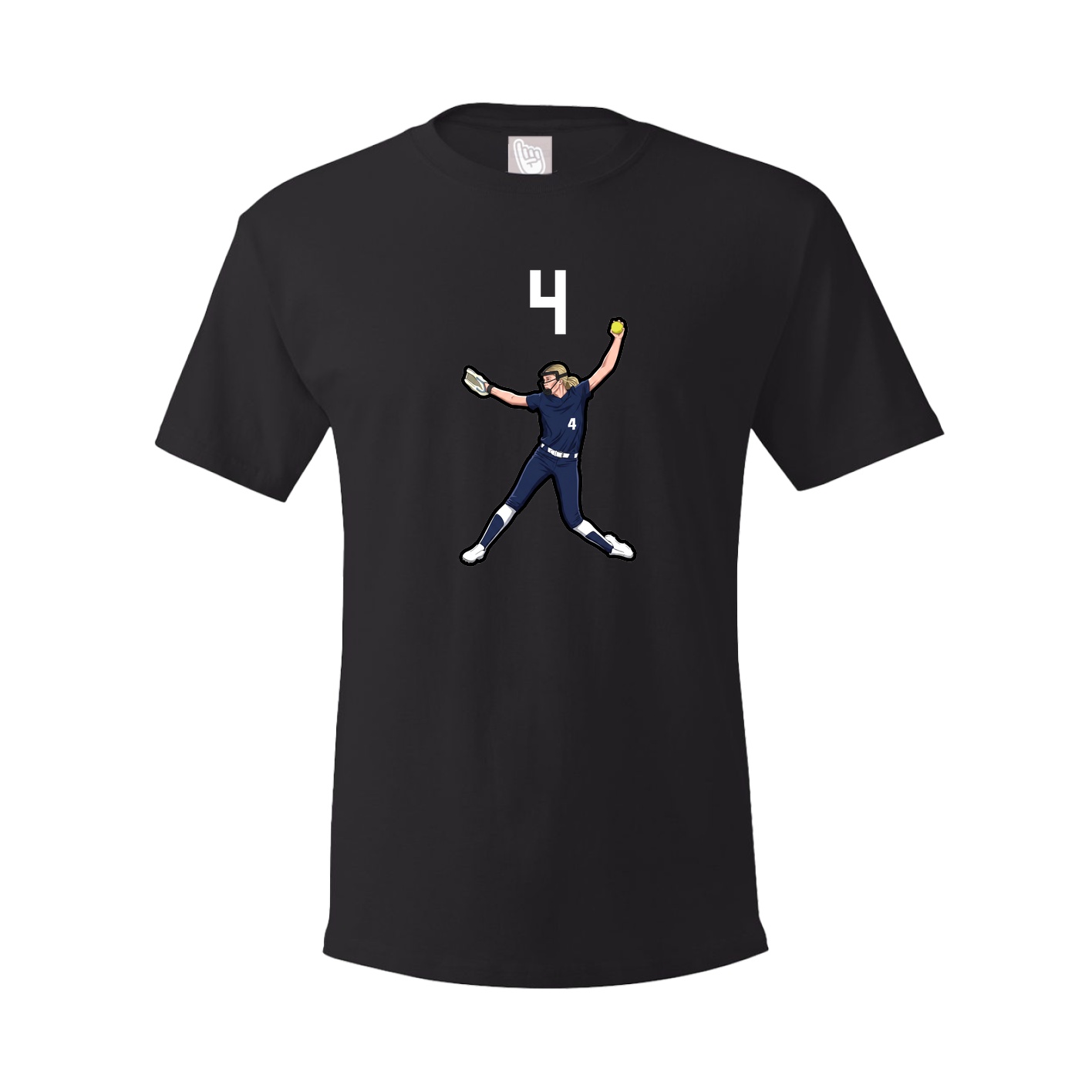 Youth Tee — Number Top in Black