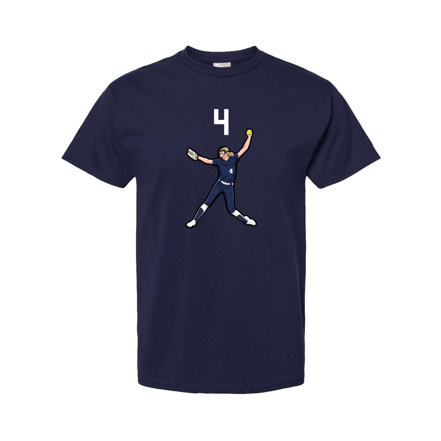 Youth Tee — Number Top in Navy