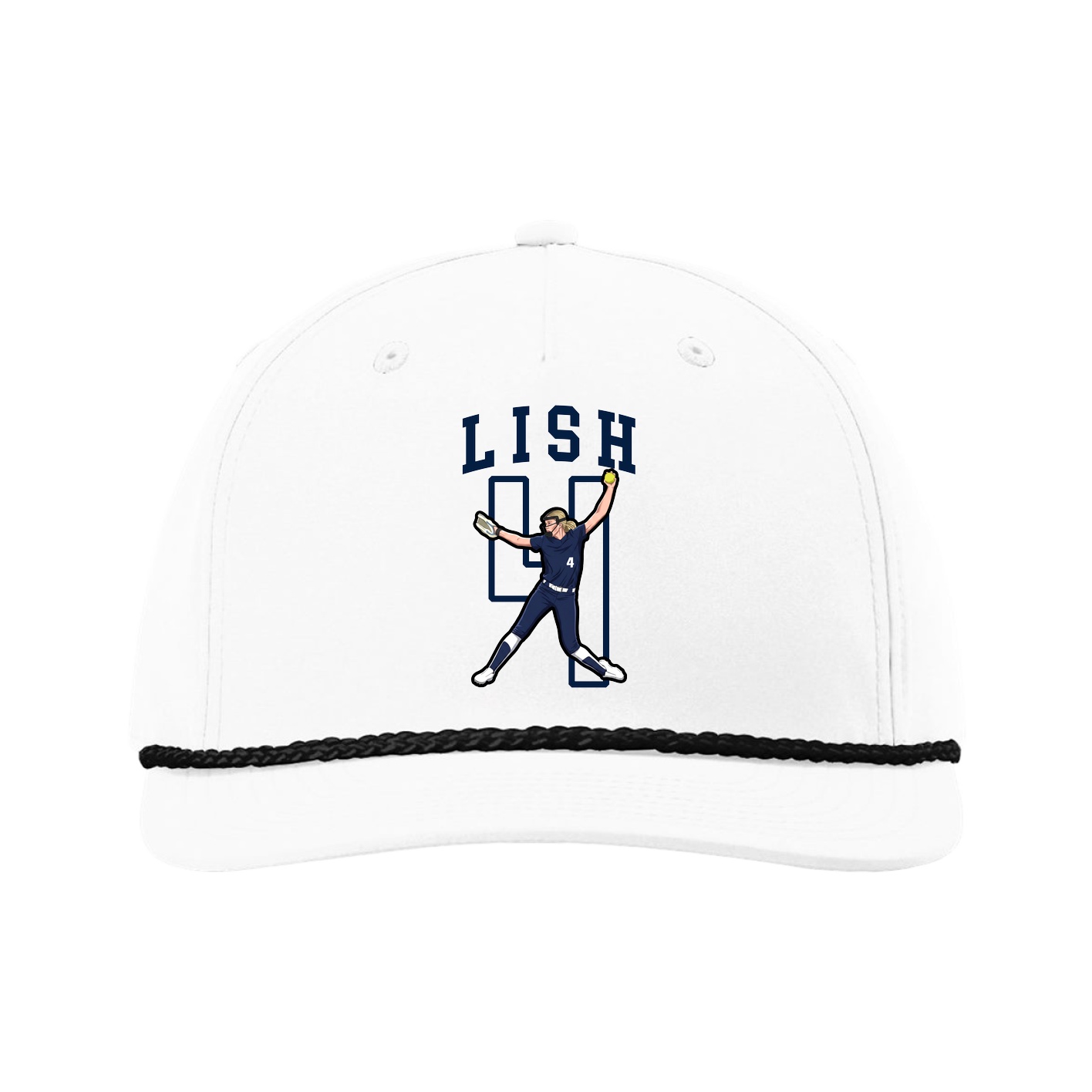 Five-Panel Classic Rope Cap — Shirsey in White