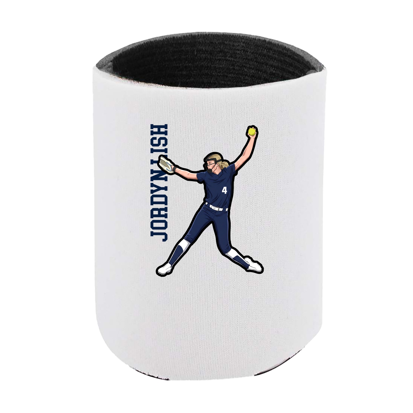Can Holder — Name Vertical in White