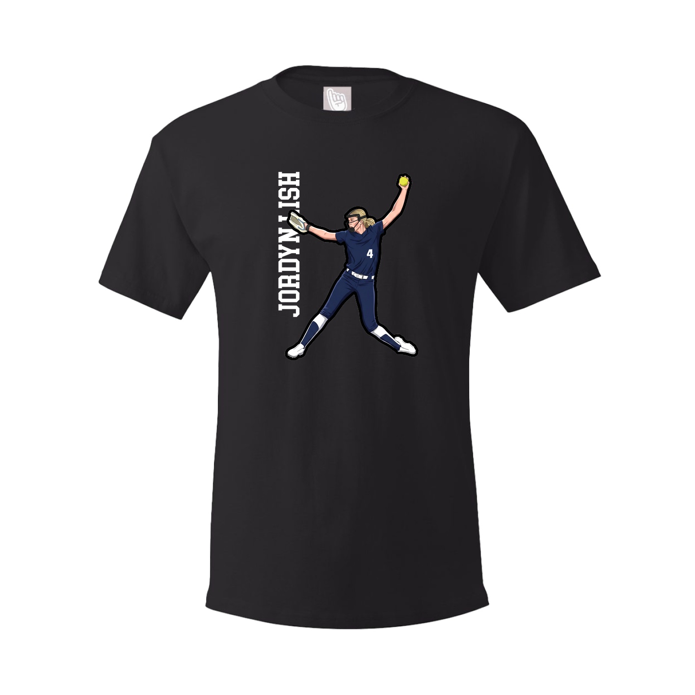 Tee — Name Vertical in Black