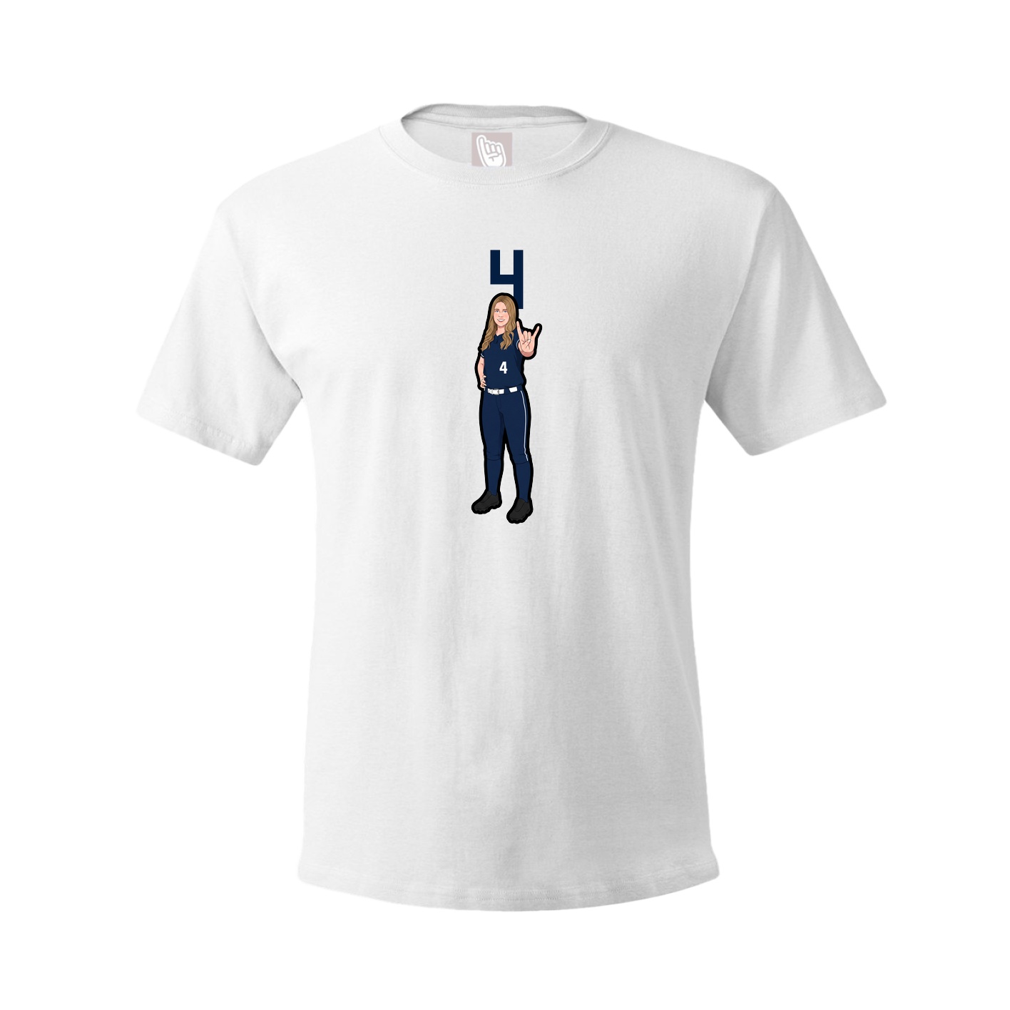 Tee — Number Top in White