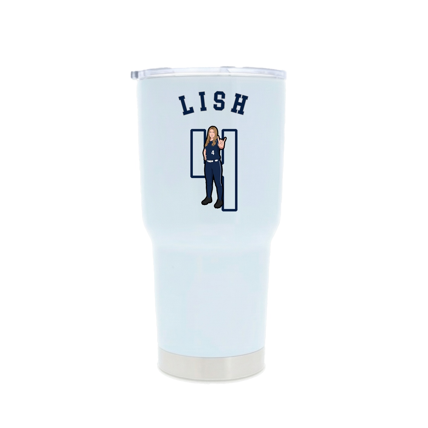 30oz Stainless Steel Tumbler — Shirsey Arch in White