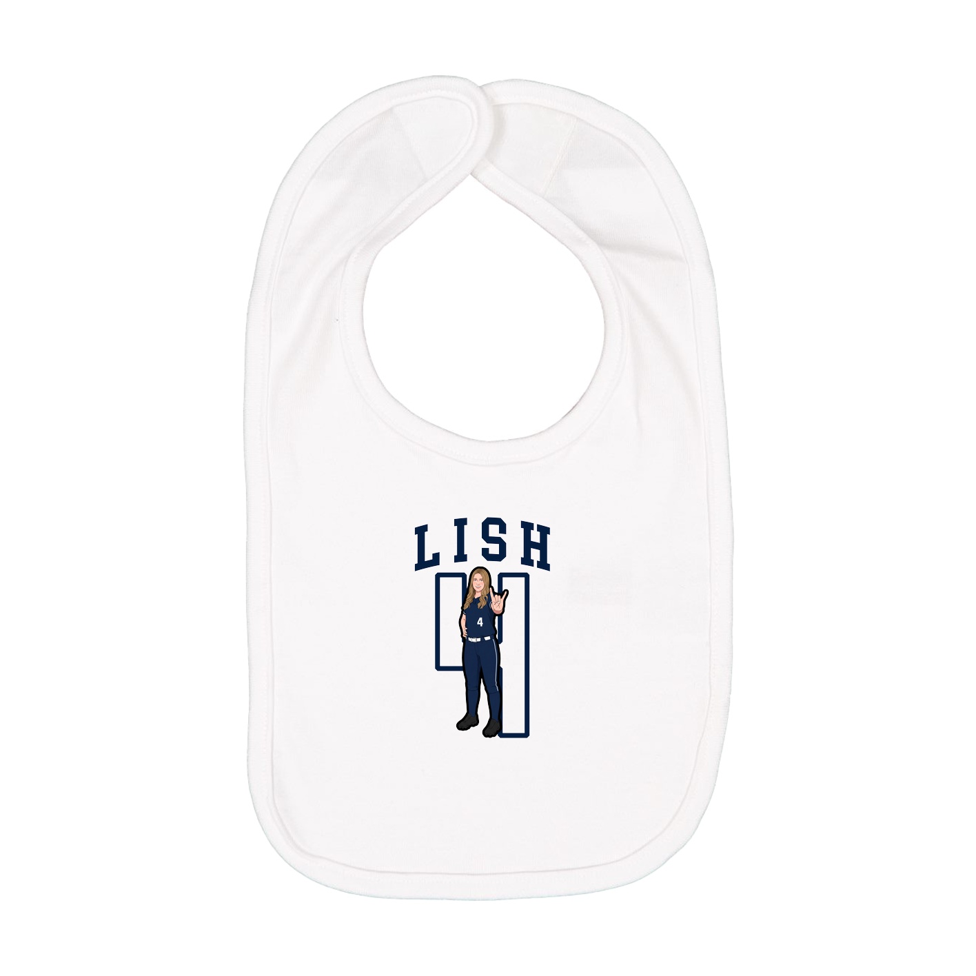 Infant Bib — Shirsey in White