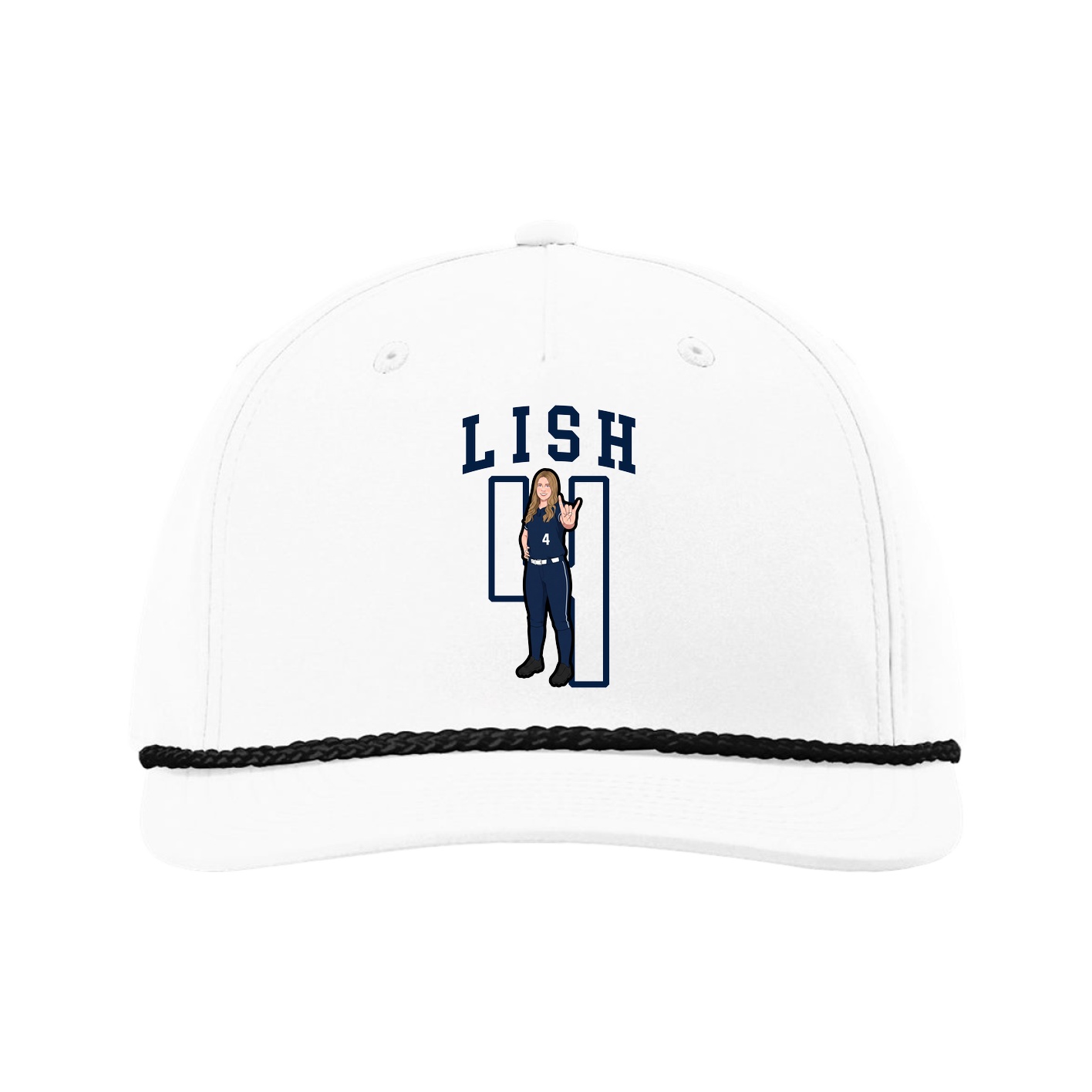 Five-Panel Classic Rope Cap — Shirsey in White