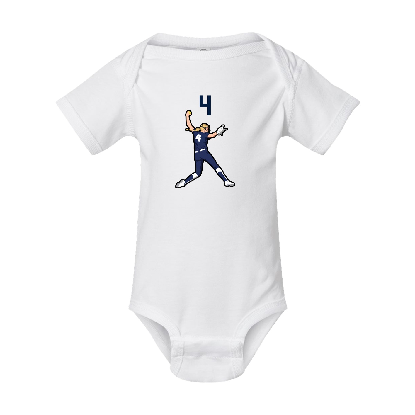 Baby Onesie — Number Top in White