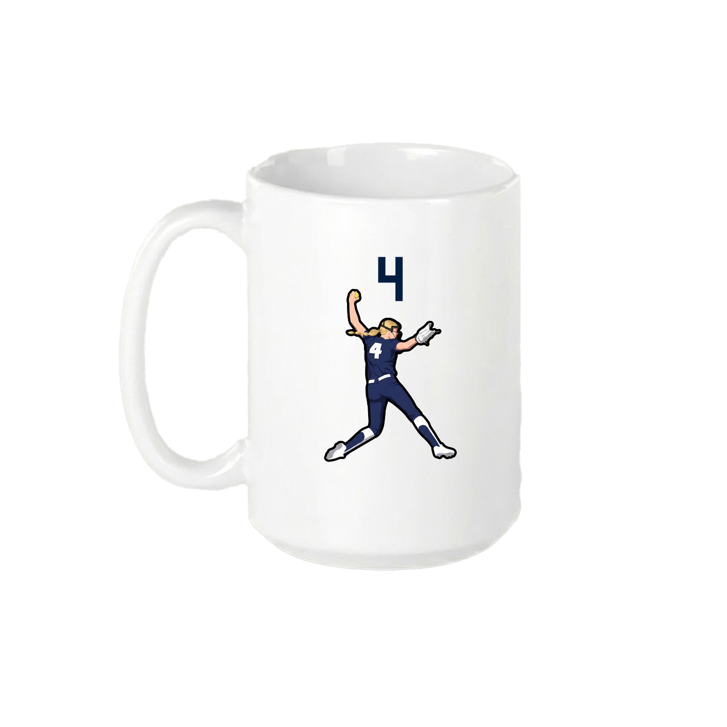 15oz Coffee Mug — Number Top in White