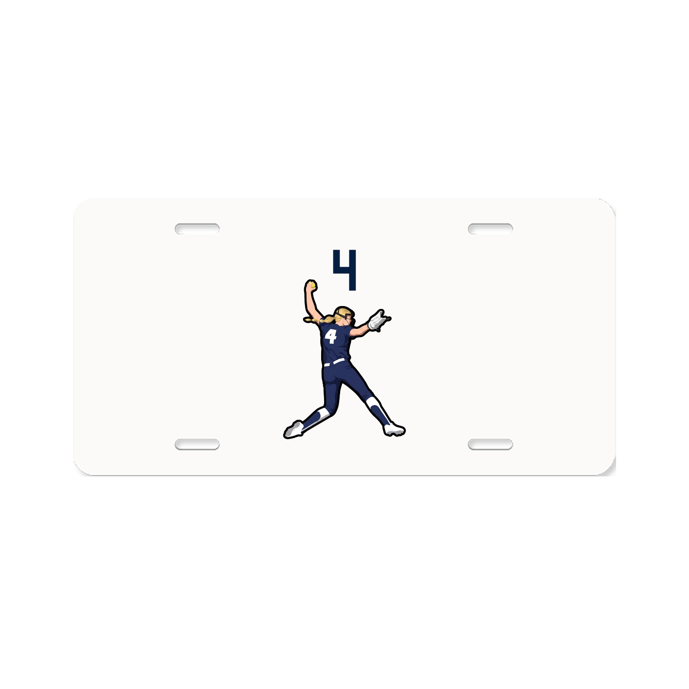 License Plate — Number Top in Classic