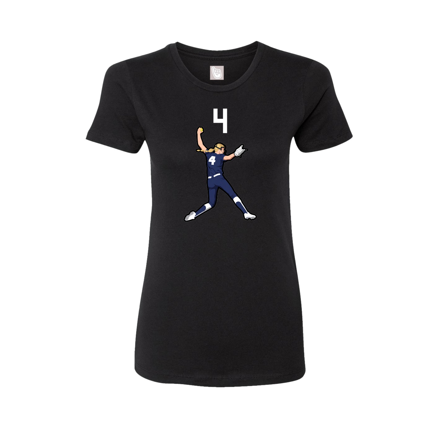 Womens Tee — Number Top in Black