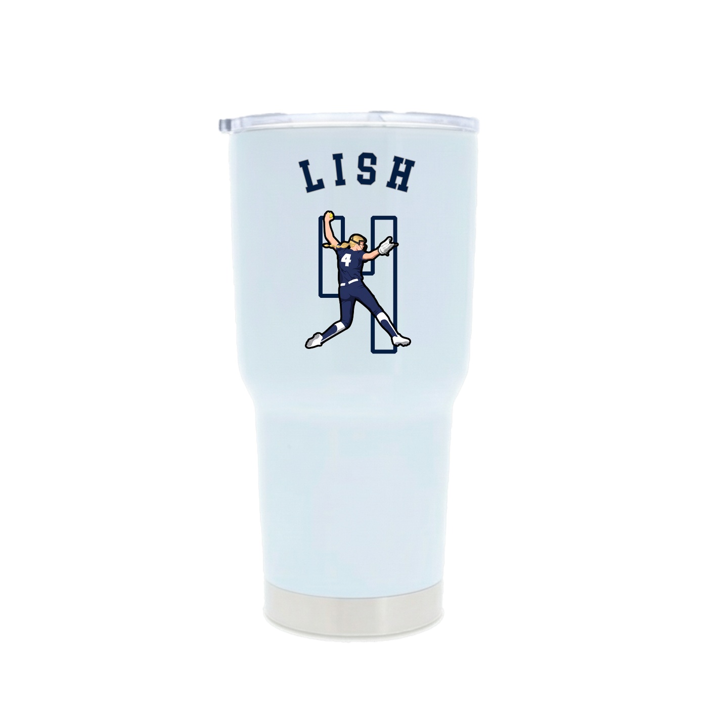 30oz Stainless Steel Tumbler — Shirsey Arch in White