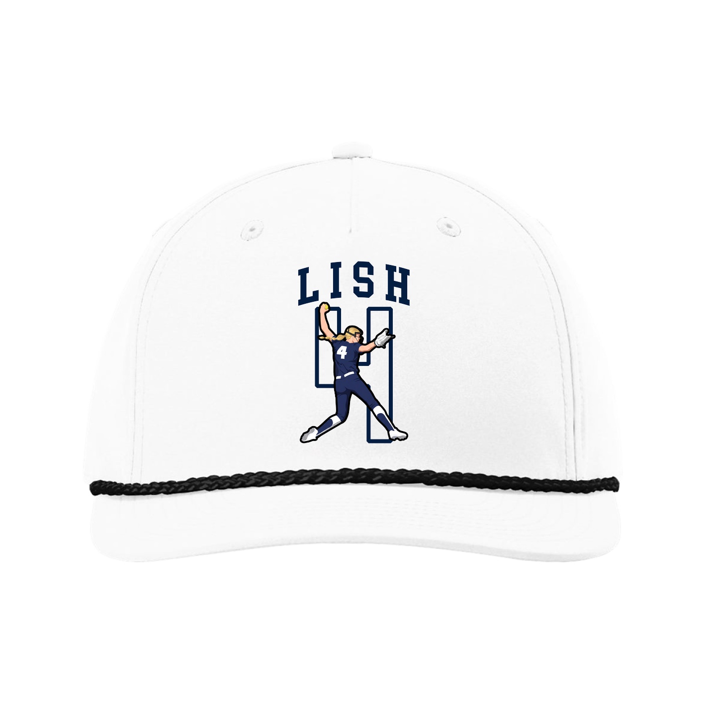 Five-Panel Classic Rope Cap — Shirsey in White