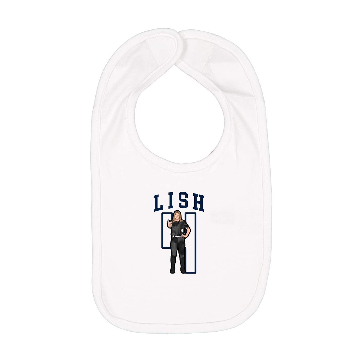 Infant Bib — Shirsey in White