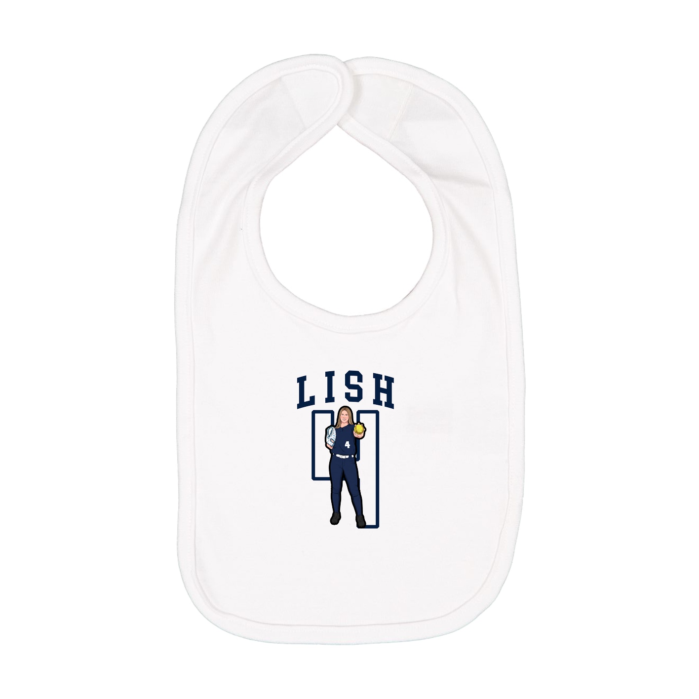 Infant Bib — Shirsey in White