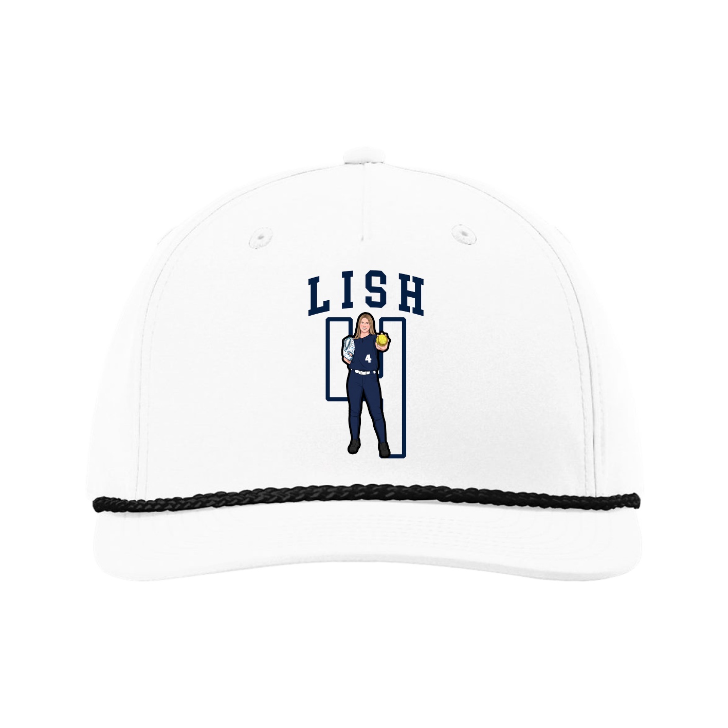 Five-Panel Classic Rope Cap — Shirsey in White
