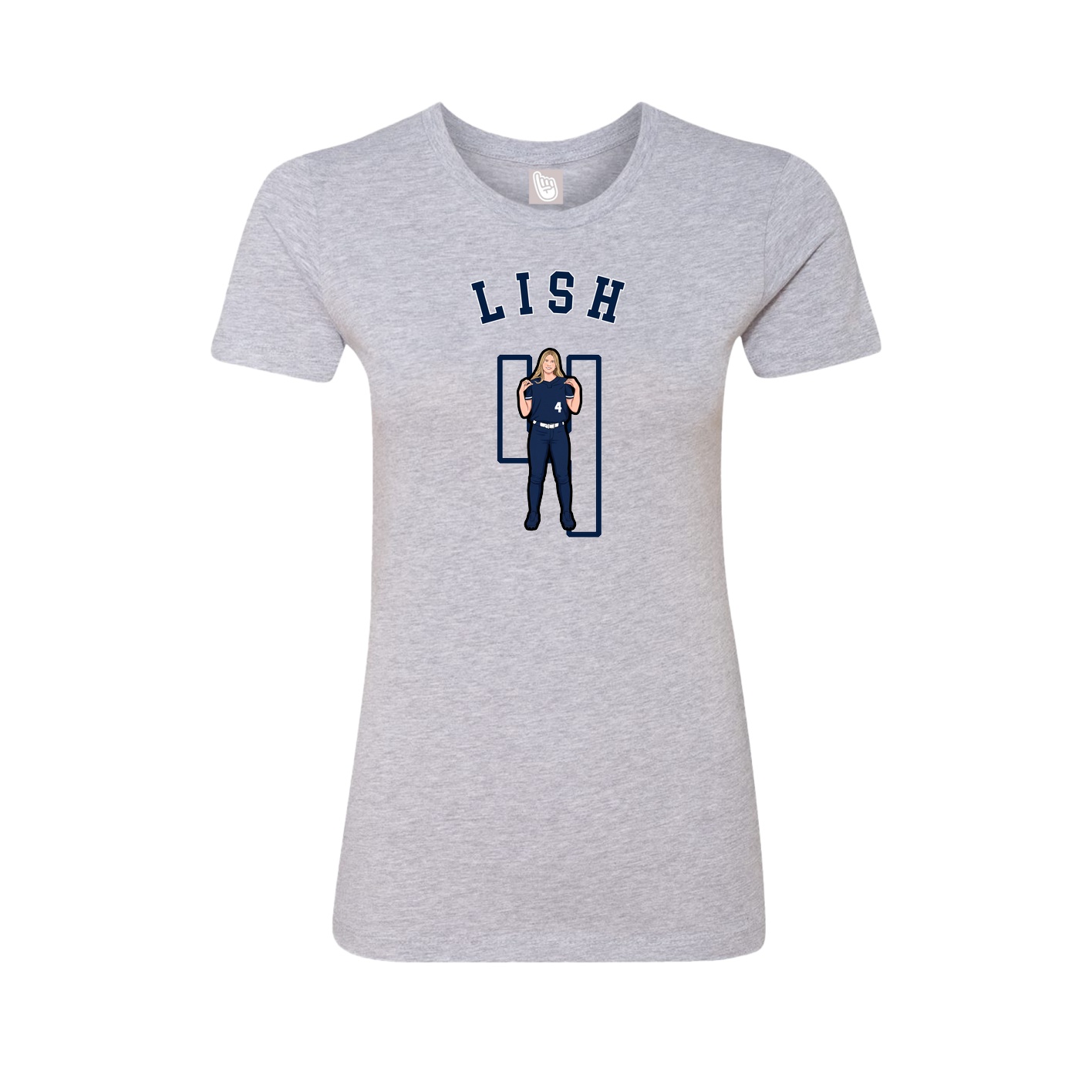Fitted Women's Tee — Shirsey Arch in Grey