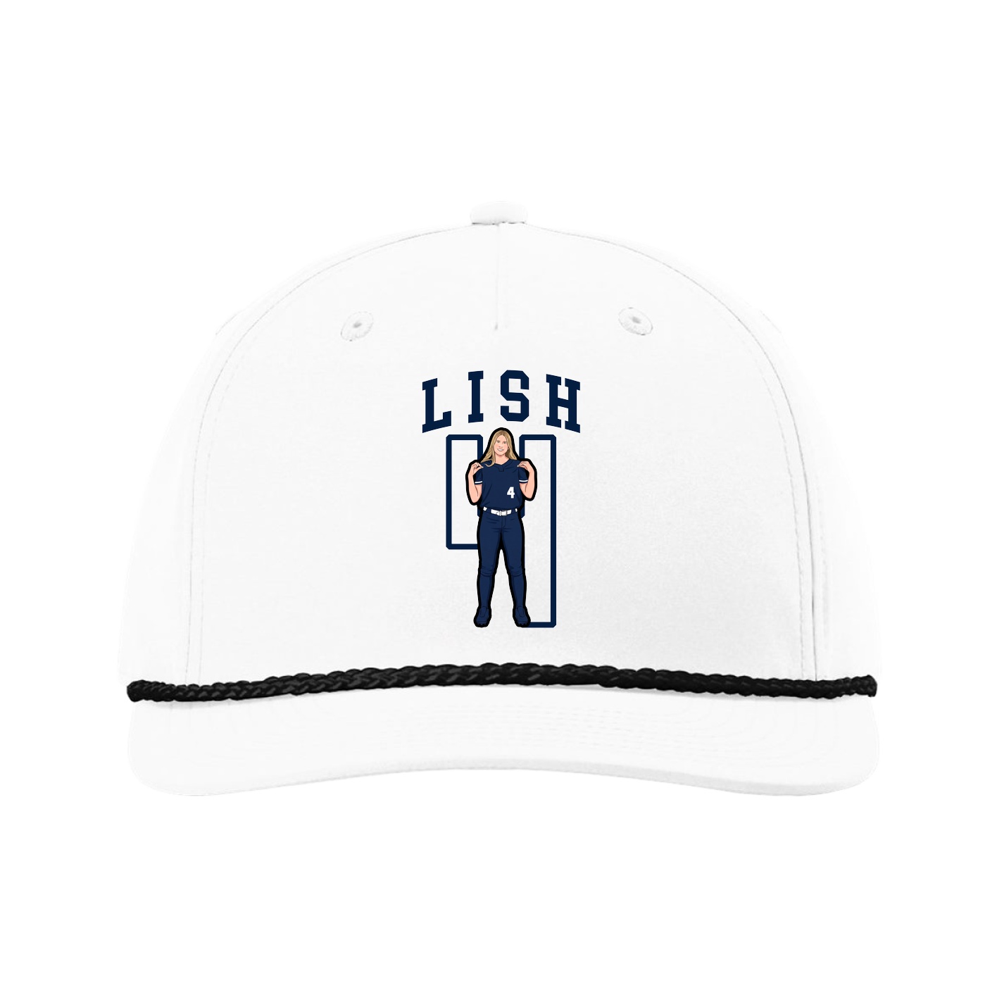 Five-Panel Classic Rope Cap — Shirsey in White