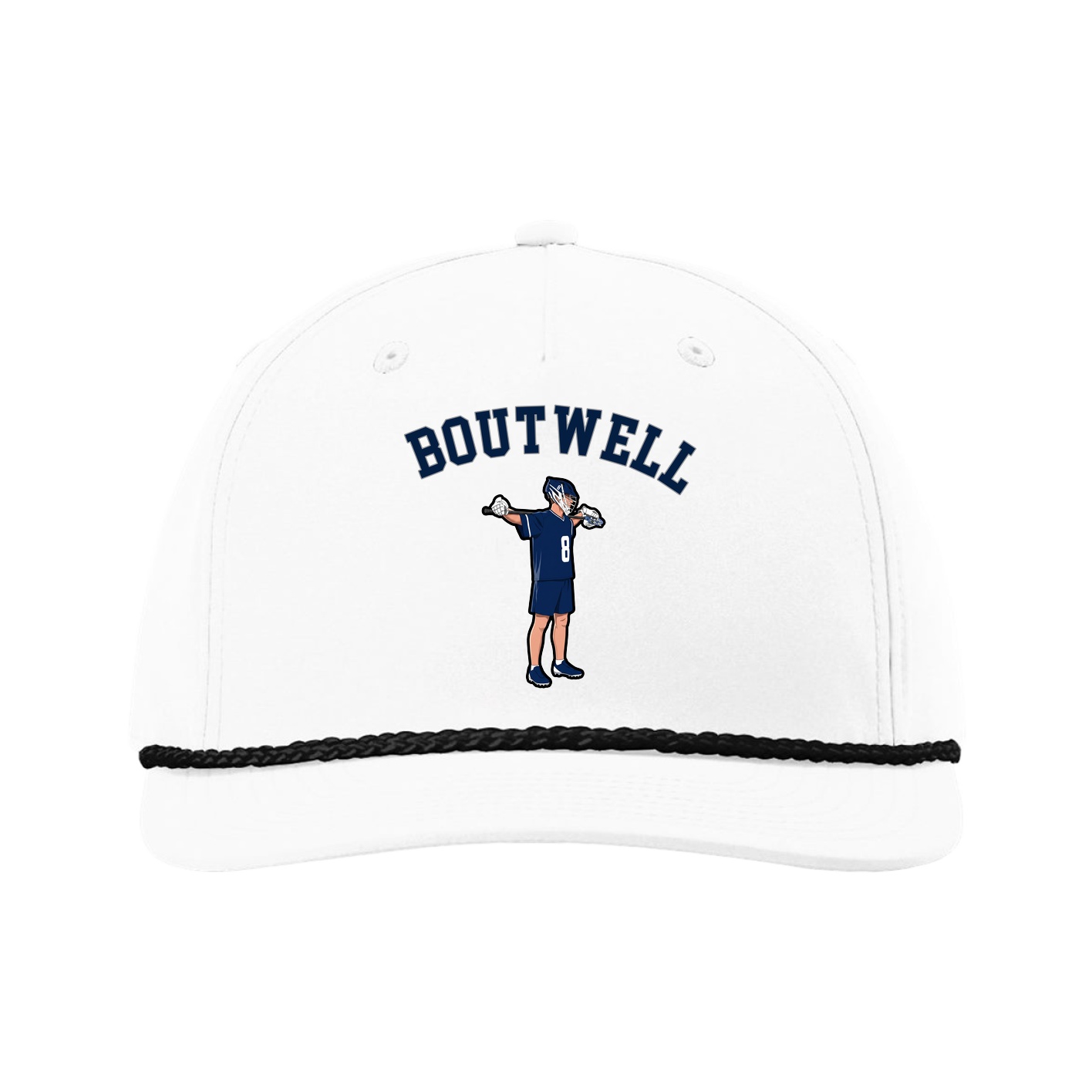 Five-Panel Classic Rope Cap — Shirsey Arch in White