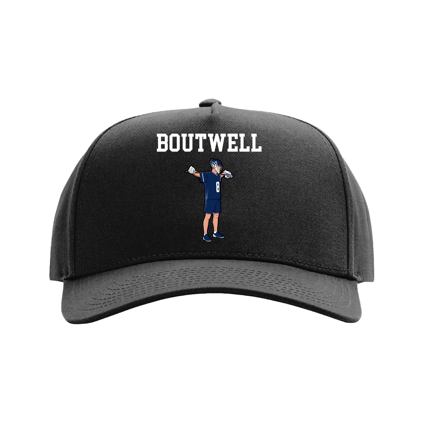 Full Fabric Five-Panel Champ Cap — Shirsey in Black