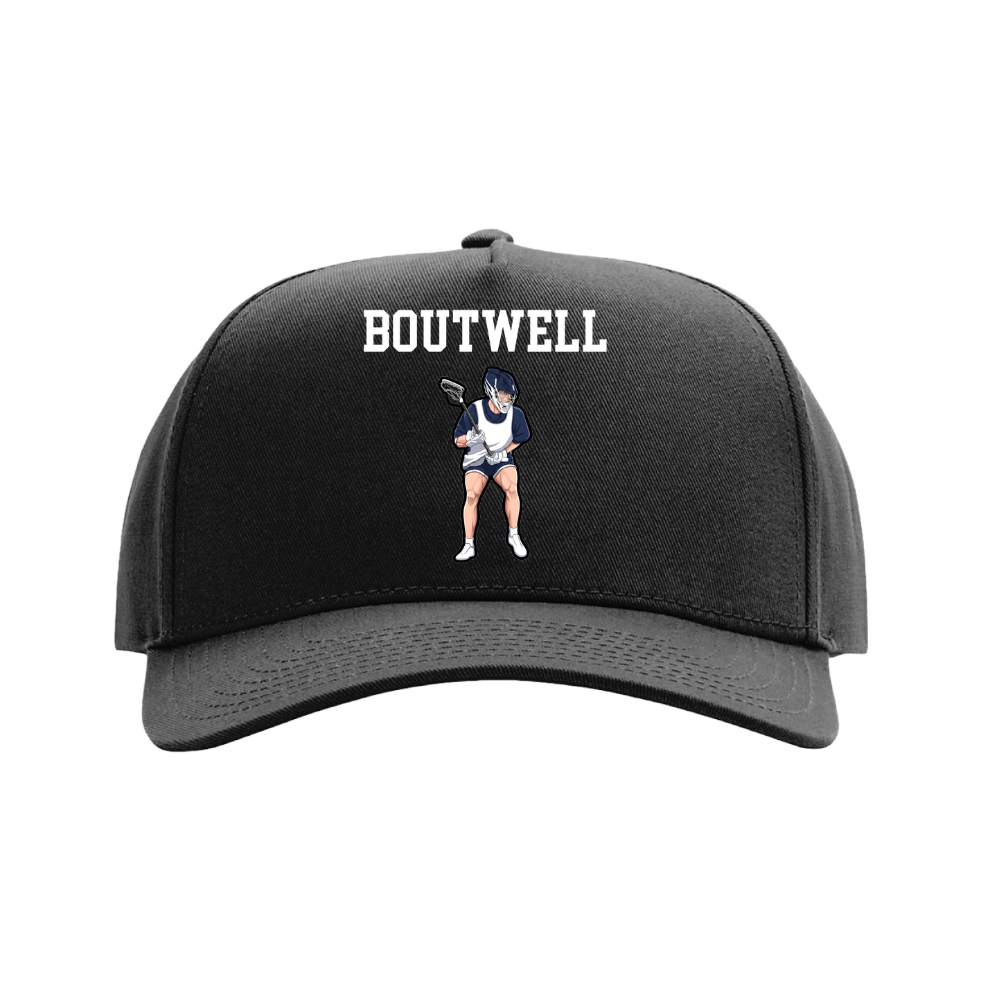 Full Fabric Five-Panel Champ Cap — Shirsey in Black