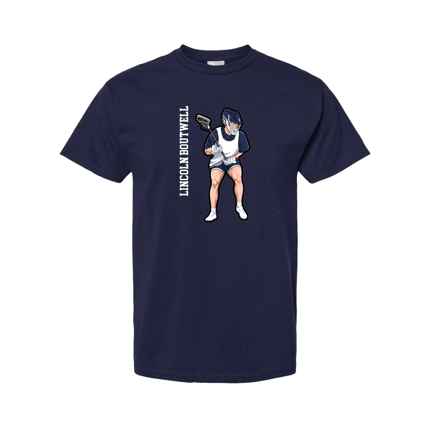 Tee — Name Vertical in Navy