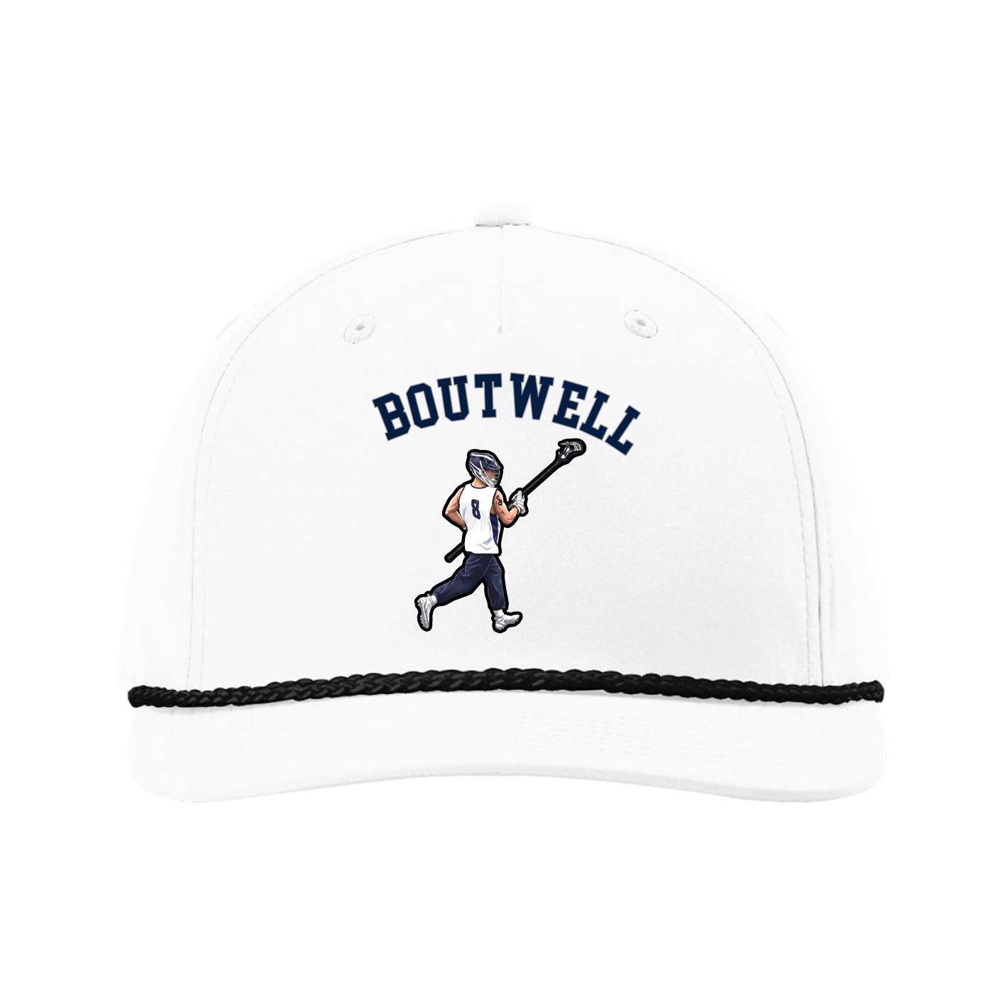 Five-Panel Classic Rope Cap — Shirsey Arch in White