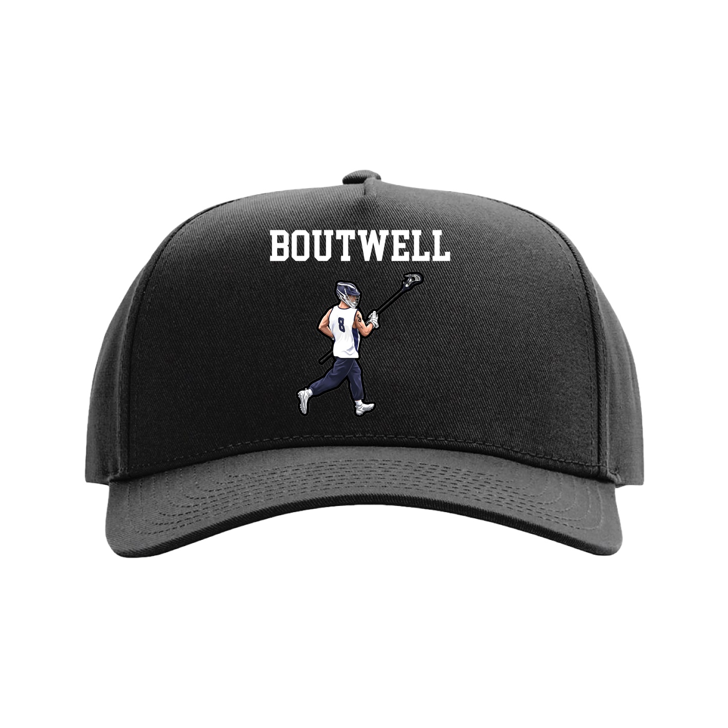 Full Fabric Five-Panel Champ Cap — Shirsey in Black