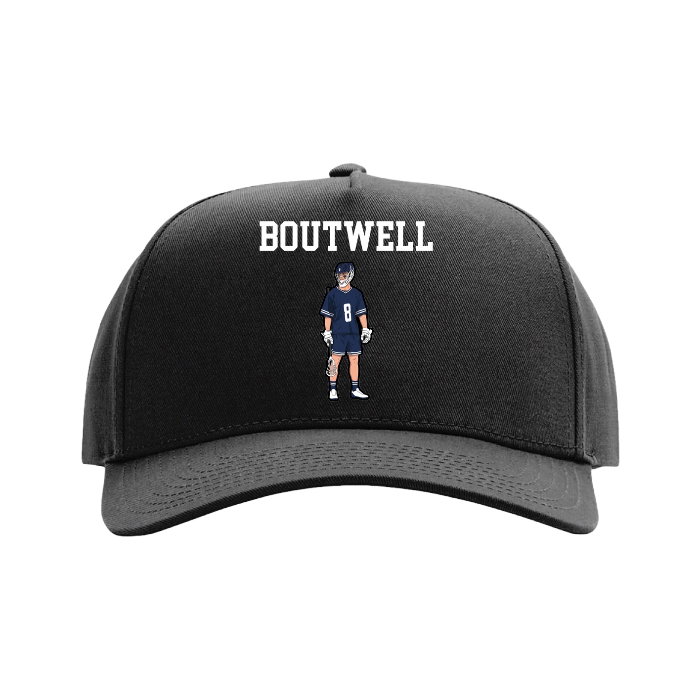 Full Fabric Five-Panel Champ Cap — Shirsey in Black