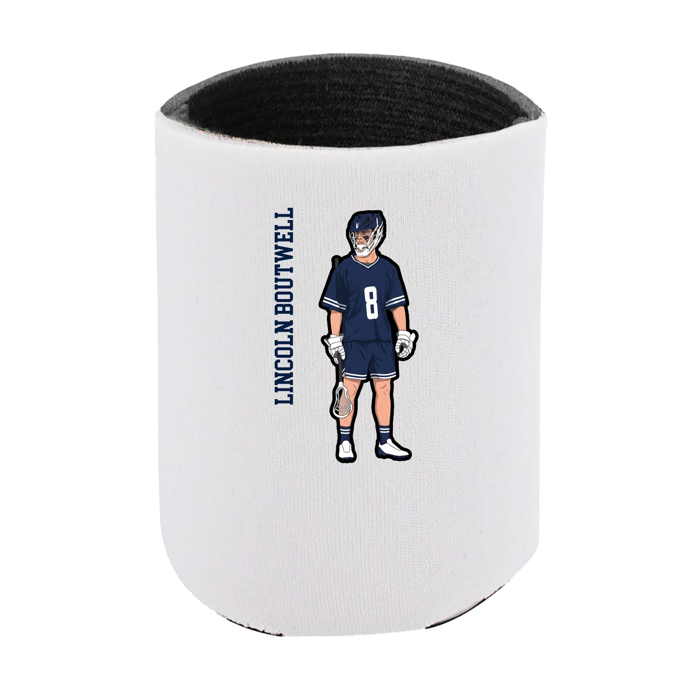 Can Holder — Name Vertical in White