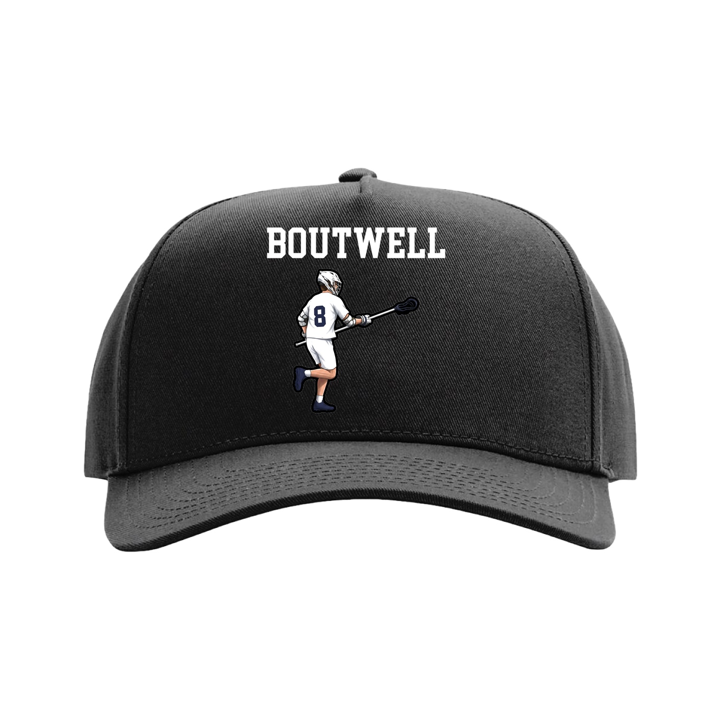 Full Fabric Five-Panel Champ Cap — Shirsey in Black