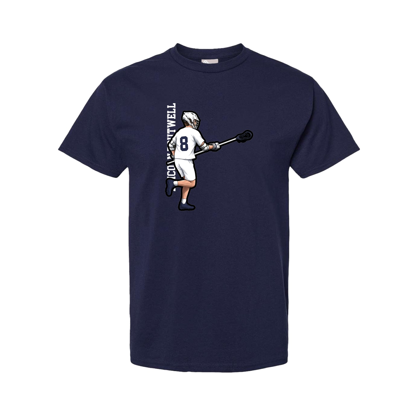 Youth Tee — Name Vertical in Navy