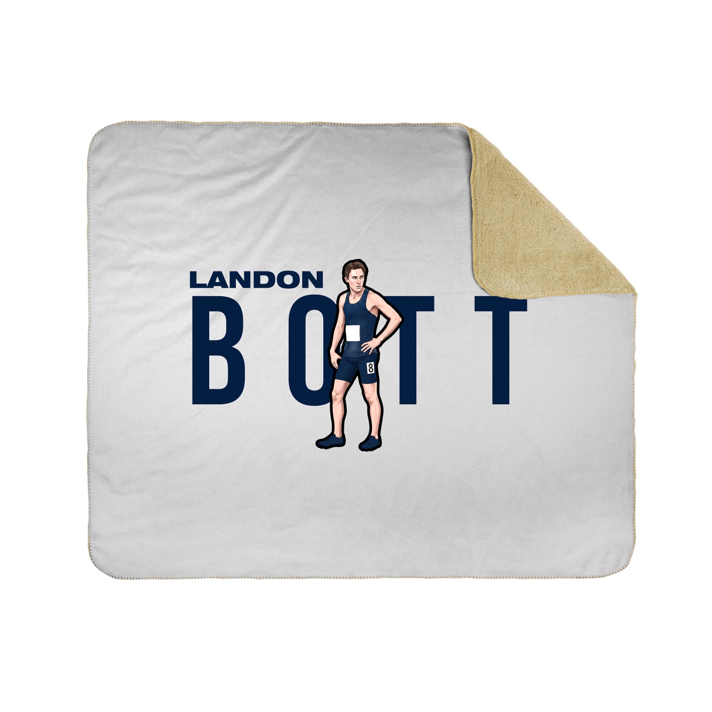 Throw Blanket — Player Name in White