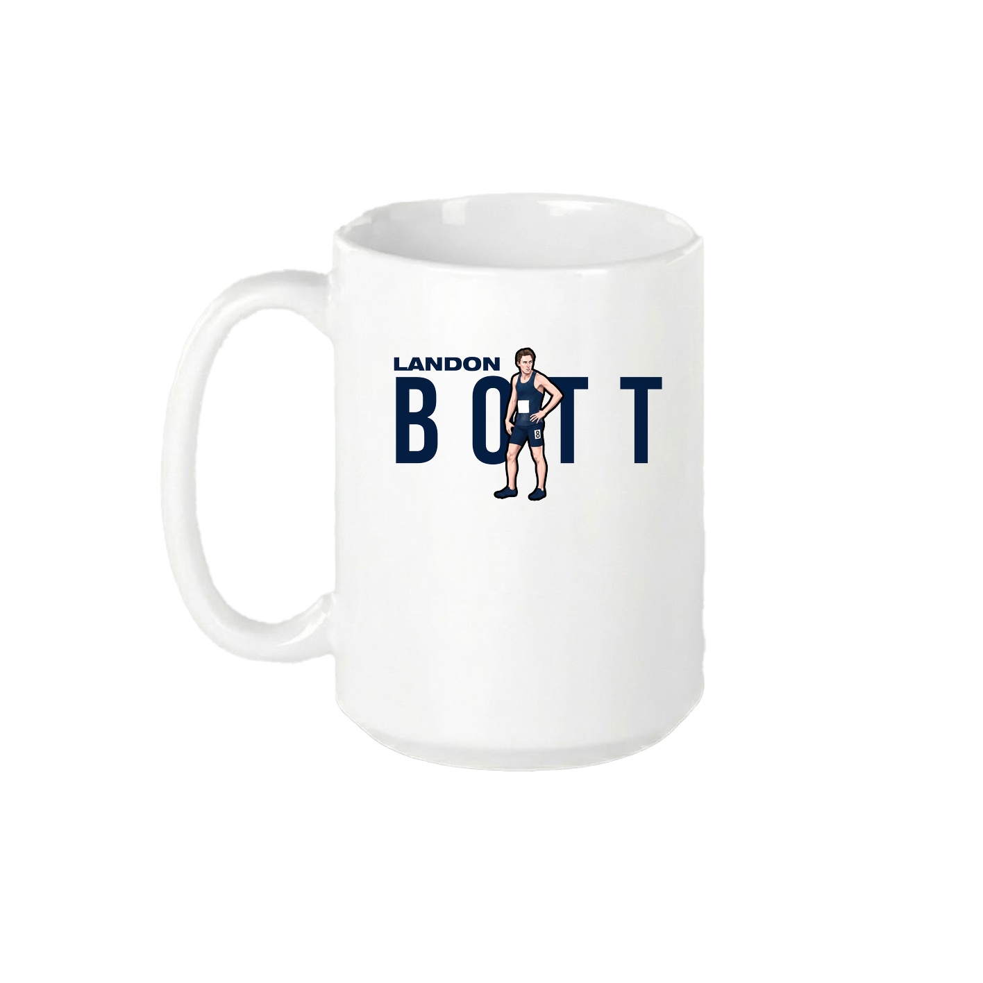 15oz Coffee Mug — Player Name in White